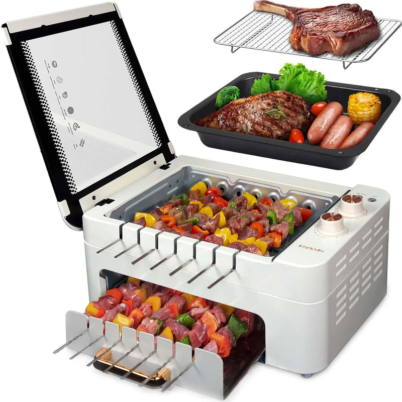 Churrasqueira Elétrica Giratória Portátil – Giragrill Pro