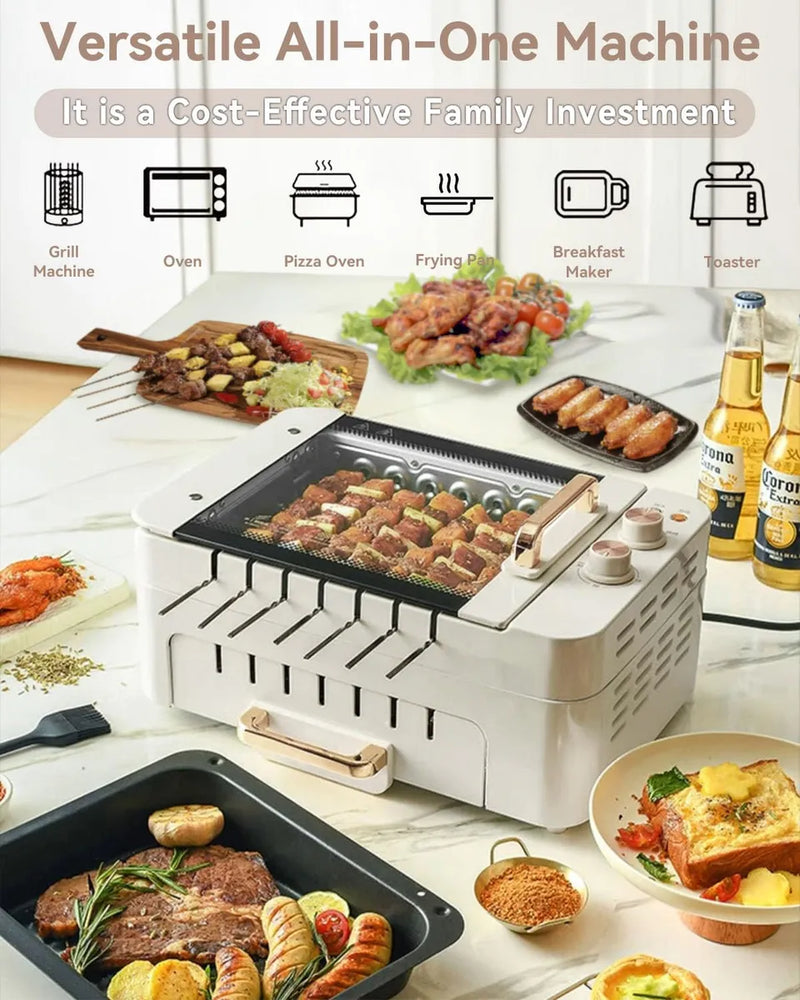 Churrasqueira Elétrica Giratória Portátil – Giragrill Pro
