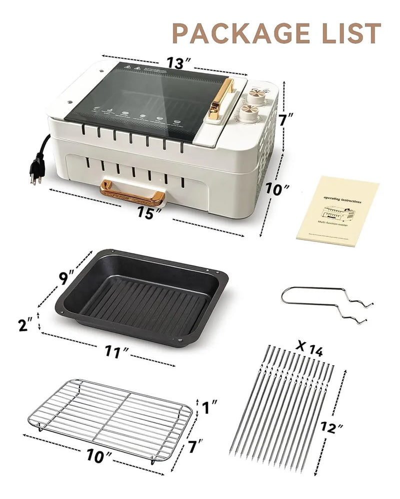 Churrasqueira Elétrica Giratória Portátil – Giragrill Pro