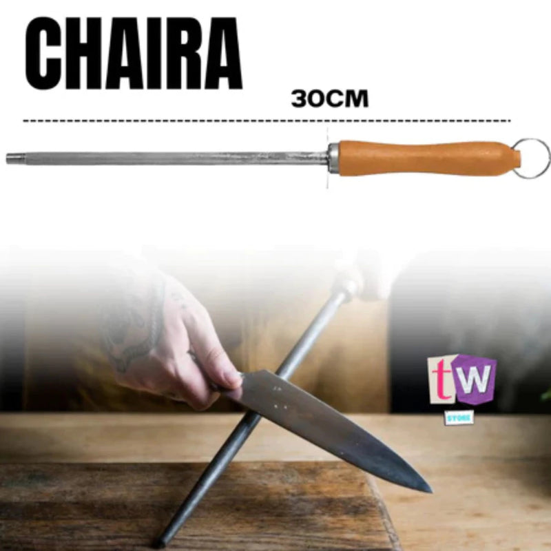 Kit Premium para Churrasco – Faca, Garfo, Chaira e Tábua de Bambu com Sulco e Alça de Aço
